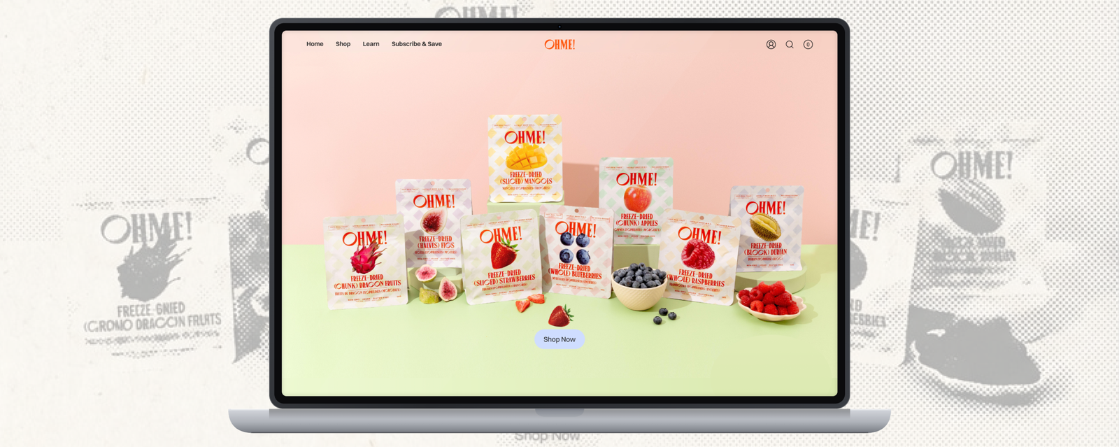 OHME! redesign — hero
